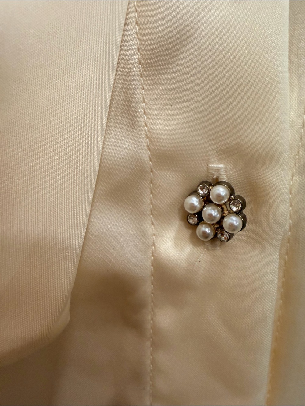 Zara Women's Cream Bow Tie Button-Down Blouse NWT - Picture 6 of 11